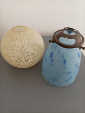 2 Abat Jour Globe Opaline