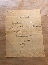 Franco Alfano compositeur carte autographe signée 1931