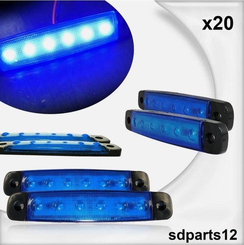 20x feux gabarit led - feux, bleu