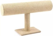 Présentoir support porte bracelets bijoux montres en lin pour chambre stand 23cm