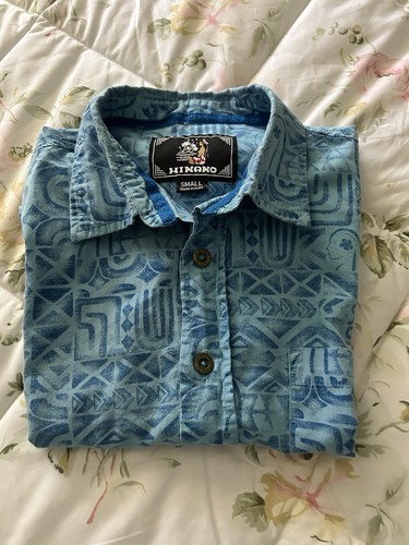 Mens small hinano blue button - small,