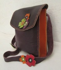 Sac à main bicolore bandoulière  vintage en cuir grainé bag à saisir - r7/7-20