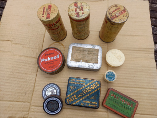 Lot boites anciennes metal - ,