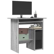 Bureau Meuble de Travail Ordinateur Blanc Brillant Bois d’Ingénierie vidaXL