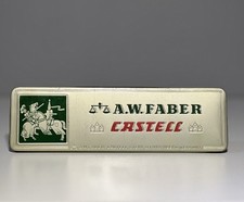 A.W. FABER-CASTELL Crayon Graphite CASTELL 9000 HB Vintage Étui Métal 1950 10/12