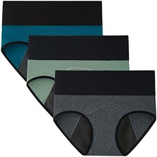 Culotte Menstruelle Taille Haute Périodique Lavable Slip Regle Hygiénique Lotde3