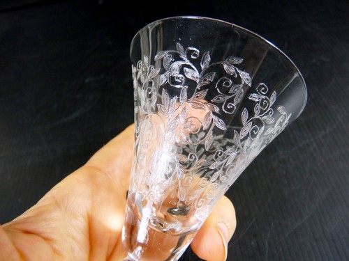 Verre porto cristal gravé - cristal,