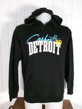 Pull sweat noir à capuche CARHARTT Hooded imprimé detroit 89 taille S/48
