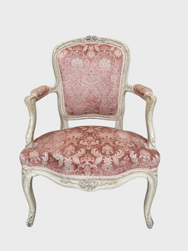 Fauteuil cabriolet louis en - louis, xv