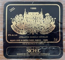 Étiquette Château Palmer 1986 - Margaux - 75 cl