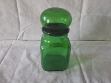 Joli Pot En Verre Couleur Vert Vintage Marque Ariel ,Bonbons, Coton, Sel De Bain