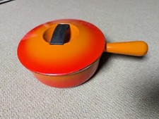 EXCEPTIONNEL : CAQUELON LE CREUSET"COQUELLE" DESIGN ORIGINAL 1958 RAYMOND LOEWY