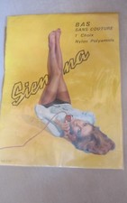 Bas nylon Vintage/Pin-up sans couture 1er choix pour porte-jarretelles T4 nude