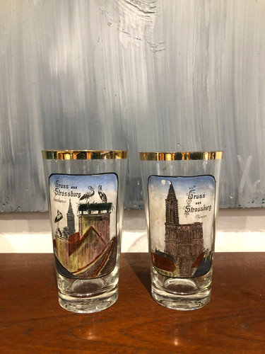 Anciens verres bière - verres, a