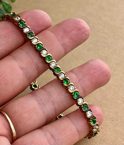émeraude diamant bracelet - &,