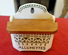 ancienne boite allumettes cuisine faience bois