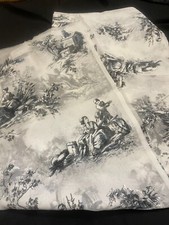 Rideau ancien voile impression toile de Jouy