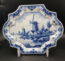 DELFTS   plateelschilder assiette  made Holland décor moulin A23.002 porcelaine