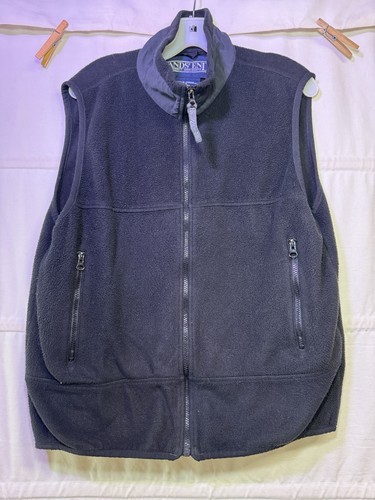 Vtg lands end fleece vest - vtg,