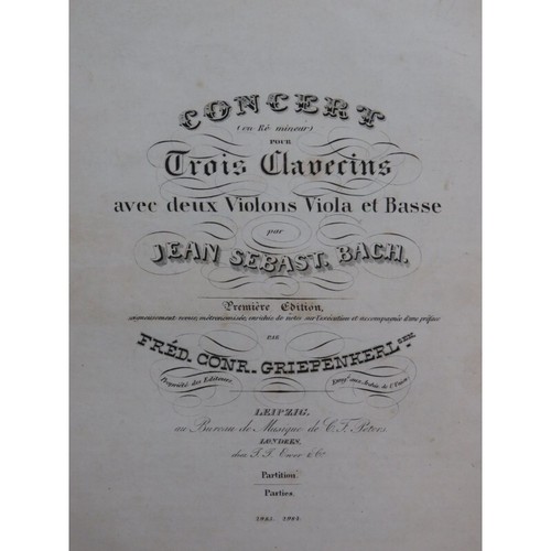 Bach concert en ré - concert,
