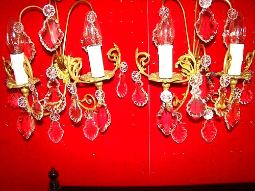 Paire appliques bronze - bronze, et