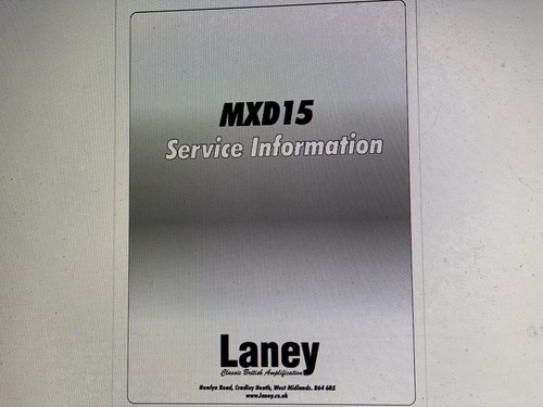 Laney mxd15 service manual - mxd15,