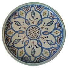 Plat signé Souiri  élève de Lamali Céramique Safi Maroc