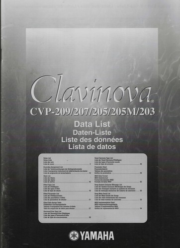 Yamaha cvp 209 207 205m - yamaha,