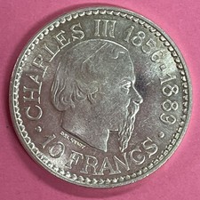 Spb  pièce en argent 10F MONACO CHARLES III RAINIER III 1966 GP162