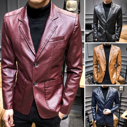 Hommes cuir veste - hommes,