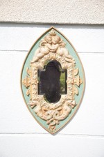 Miroir repoussé anges - , et