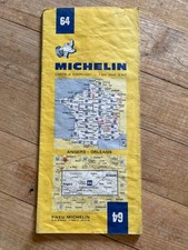 Carte Routière Michelin 64 Angers - Orléans 1972