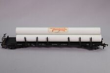DC106 FLEISCHMANN Train Ho 1/87 Wagon plat DB rancher basculant transport tube