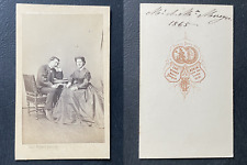 Carl Wigand, Berlin, Couple en pose, Monsieur et Madame Monoyer, 1865 CDV vintag