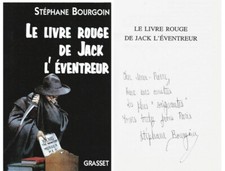 EO DÉDICACÉE STÉPHANE BOURGOIN + BIBLIOGRAPHIE LIVRE ROUGE DE JACK L'ÉVENTREUR