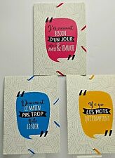 LOT DE 3 CHEMISES PORTE DOCUMENT DOSSIER FEUILLE DESSIN RABAT CARTON 32 X 23 CM