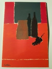 Menu Bernard Cathelin années 80 nature morte cubisme