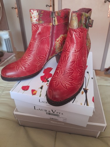 Bottines neuves rouge - bottines,