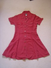 Robe Forme Saharienne Rouge Ubak 14 Ans 
