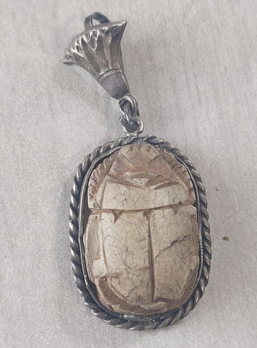 Ancien pendentif scarabée - ancien,