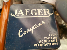 JAEGER rare grosse boite publicitaire  - tôle de collection moto garage voiture