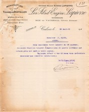 Facture   1921  TUILES & DENTELLES LES FILS D EUGENE LAPIERRE A CALAIS - M.AL