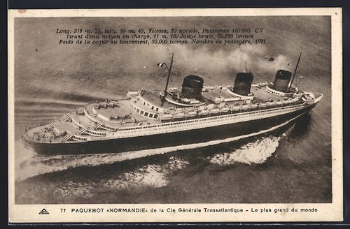 Carte postale paquebot