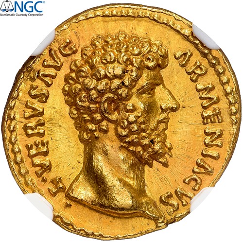 Lucius verus aureus - aureus,, 163-164