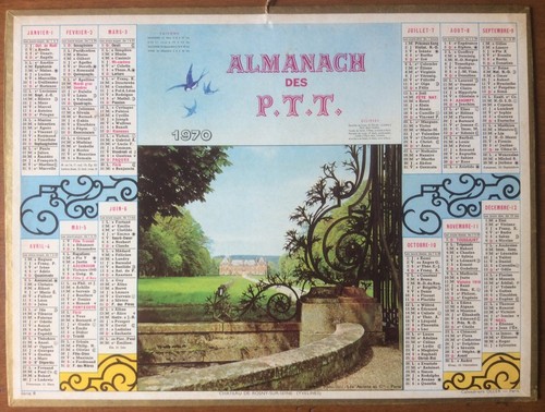 Calendrier poste 1970 - calendrier, de