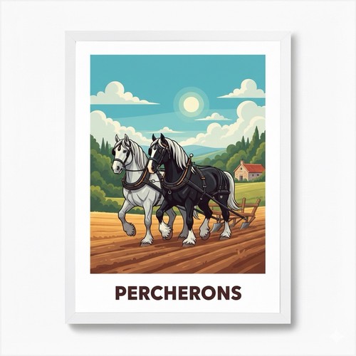 Affiche poster cheval - affiche,