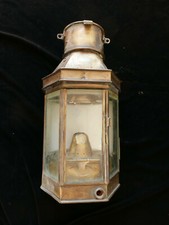 ancien fanal 1913 bâteau navire anglais marine cuivre lanterne lampe 41cm 5kg