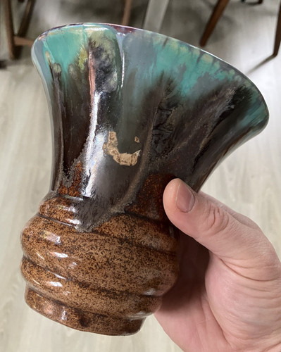 Vase grés signé - vase, en