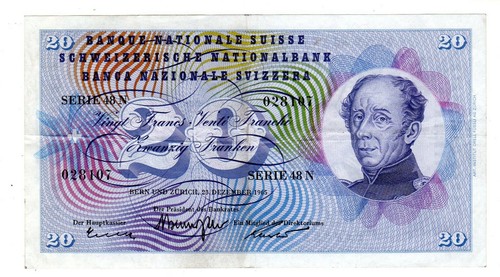 Suisse switzerland billet - billet, 20