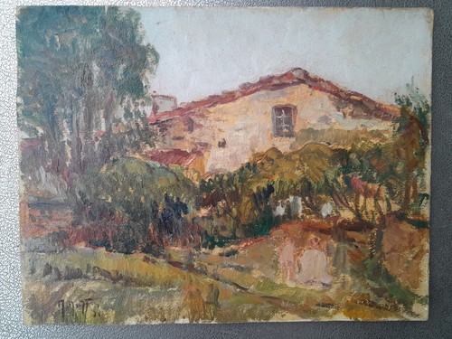 Peinture ancienne pays basque - peinture,